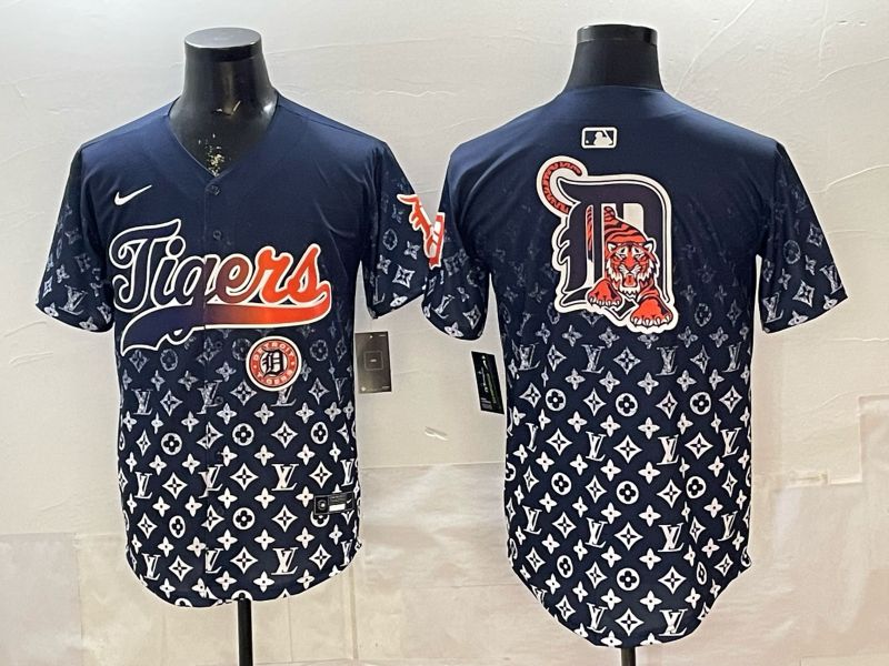 Men Detroit Tigers Blank Blue Game 2026 Nike MLB Jersey style 0011